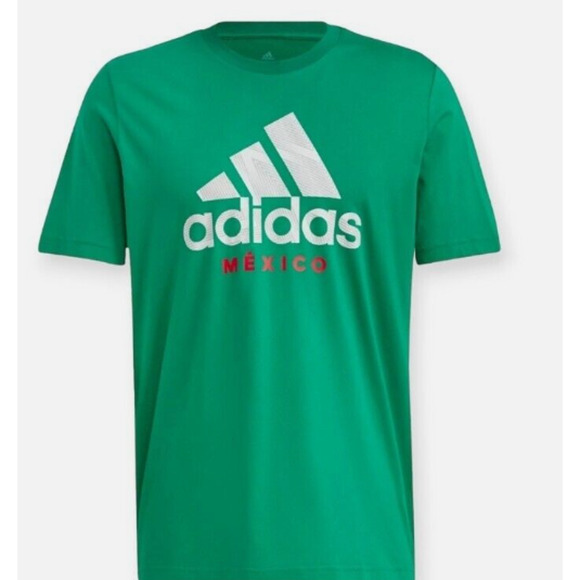 Adidas Men's Mexico DNA Graphic Soccer Short Sleeve Tshirt Large Green NWT - Picture 1 of 5